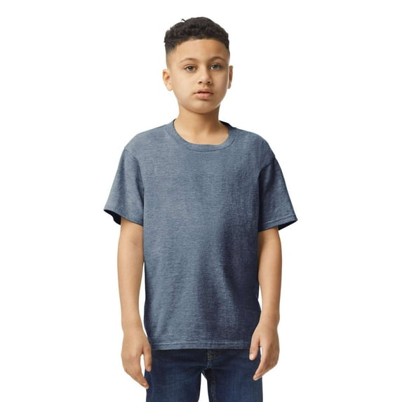 Gildan B01660613 Softstyle Youth T-Shirt, Heather Navy - Small