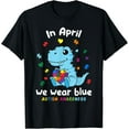 thumbnail image 1 of Gildan Baby Dino Autism April We Wear Blue Autism Awareness Month T-Shirt, 1 of 2