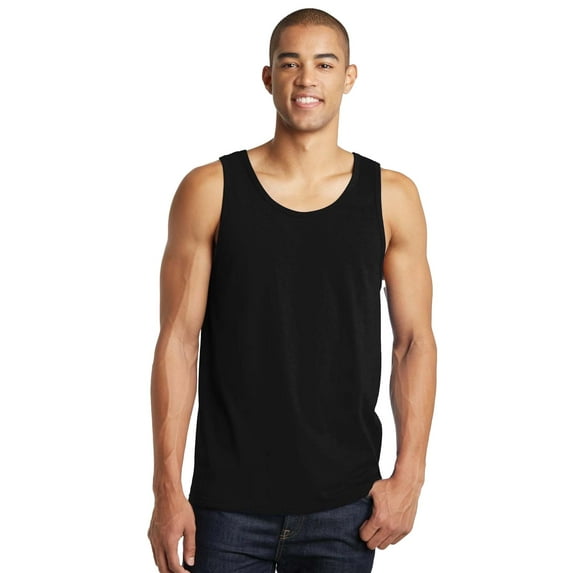 Gildan Ultra Cotton Tank Top for Men, Classic Fit Bound Neck Sleeveless Tank for Comfort, Black, 2XL