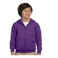 thumbnail image 1 of Gildan Big Boy's Heavy Blend Ribbed Full-Zip Hooded Sweatshirt, Style G18600B, 1 of 1