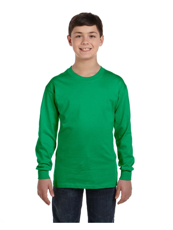 Big Boys Seamless Crewneck Long Sleeve T-Shirt, Style G5400B
