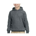 thumbnail image 1 of Gildan Big Girls 1x1 Rib Knit Hooded Pocket Sweatshirt, Style G18500B, 1 of 1
