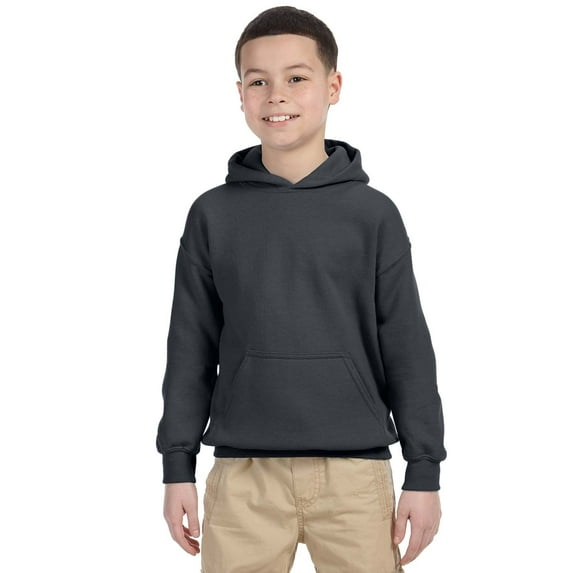 Gildan Big Girls 1x1 Rib Knit Hooded Pocket Sweatshirt, Style G18500B