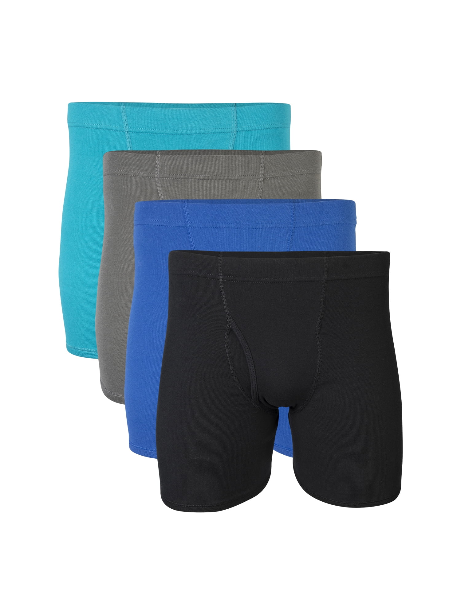 Gildan Big Men's Covered Waistband Boxer Brief, 4Pack