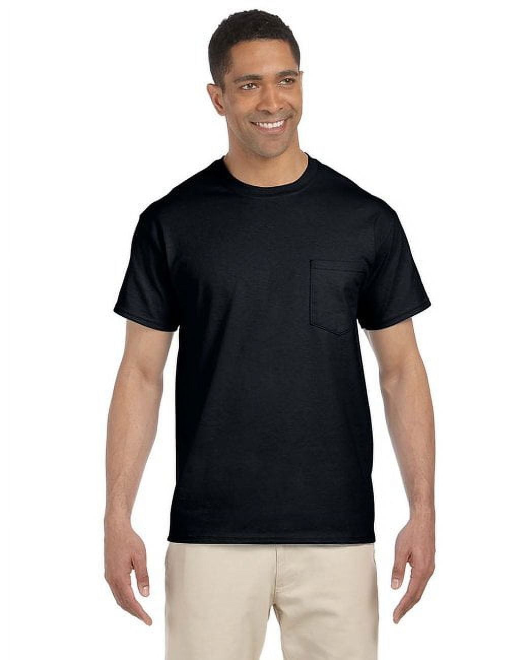 gildan men's dryblend t shirt with pocket