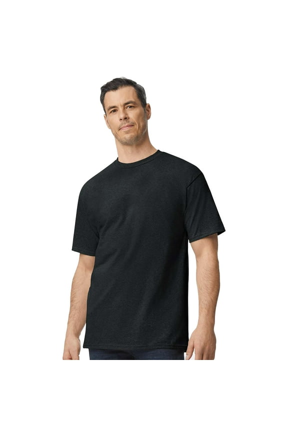 Big and Tall Men Short Sleeve T-Shirt, Black Sizes LT-3XLT | 100 Ultra Cotton Crew Neck Tall Tee