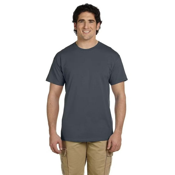 Gildan Big and Tall Men Short Sleeve T-Shirt, Charcoal Sizes LT-3XLT | 100 Ultra Cotton Crew Neck Tall Tee