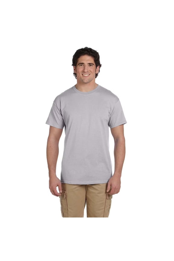 Big and Tall Men Short Sleeve T-Shirt, Sport Grey Sizes LT-3XLT | 90/10 Cotton/Polyester Crew Neck Tall Tee