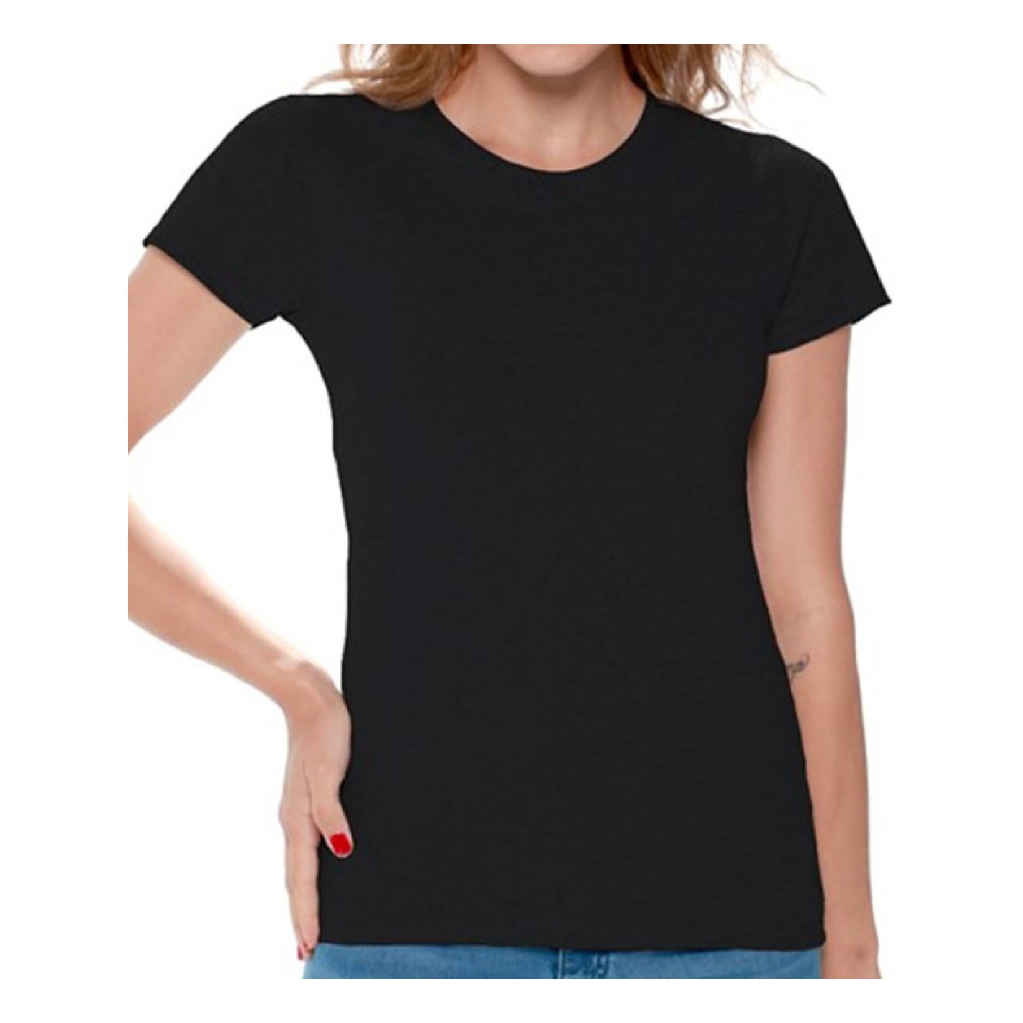 retfærdig faktum hul Gildan Black Women T-Shirts Value Pack Shirts for Women - Single OR Pack of  6 OR Pack of 12 Black Shirts for Women Gildan T-shirts for Women Black T- shirt Casual Shirt Basic