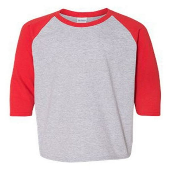 Gildan Boy's Heavy Cotton™ Raglan Three-Quarter Sleeve T-Shirt