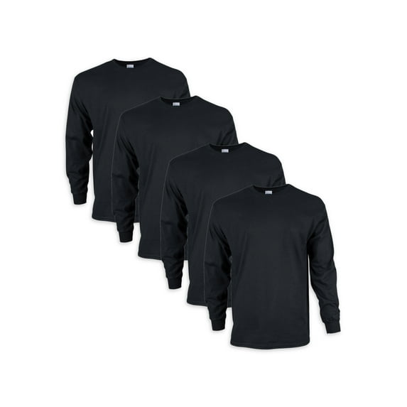 Gildan Boy's Undershirts, 4 Pack Ultra Cotton Long Sleeve T-Shirt, Sizes S - XL