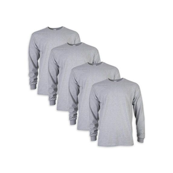 Gildan Boy's Undershirts, 4 Pack Ultra Cotton Long Sleeve T-Shirt, Sizes S - XL