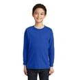 thumbnail image 1 of Gildan Boys 100 Percent Cotton Long Sleeve Taped Neck T-Shirt. 5400B, 1 of 1