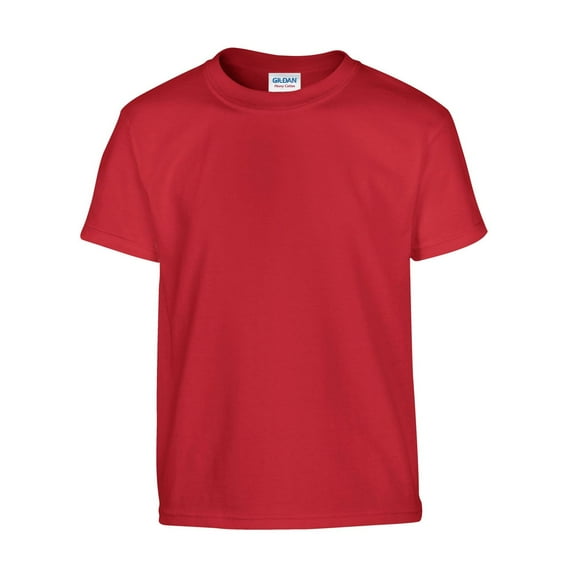 Gildan Boys/Girls Plain Cotton Heavy T-Shirt