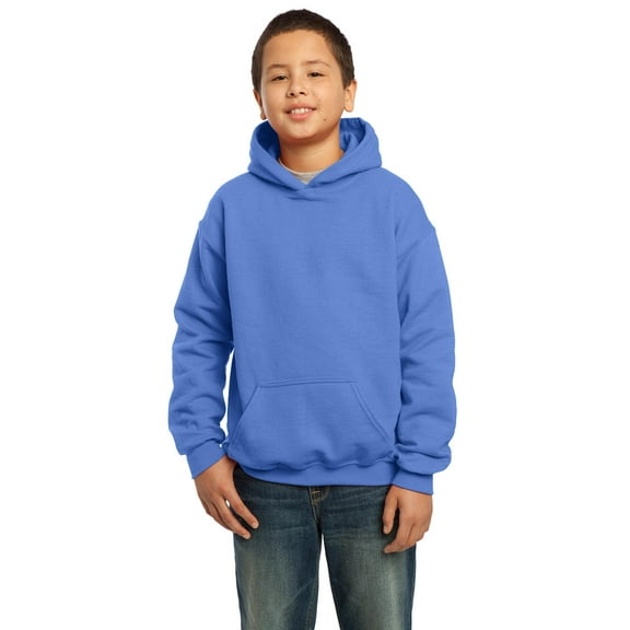 Gildan Boys Long Sleeve Front Pouch Pocket Hooded Sweatshirt. 18500B