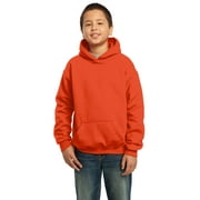 Gildan Boys Long Sleeve Front Pouch Pocket Hooded Sweatshirt. 18500B