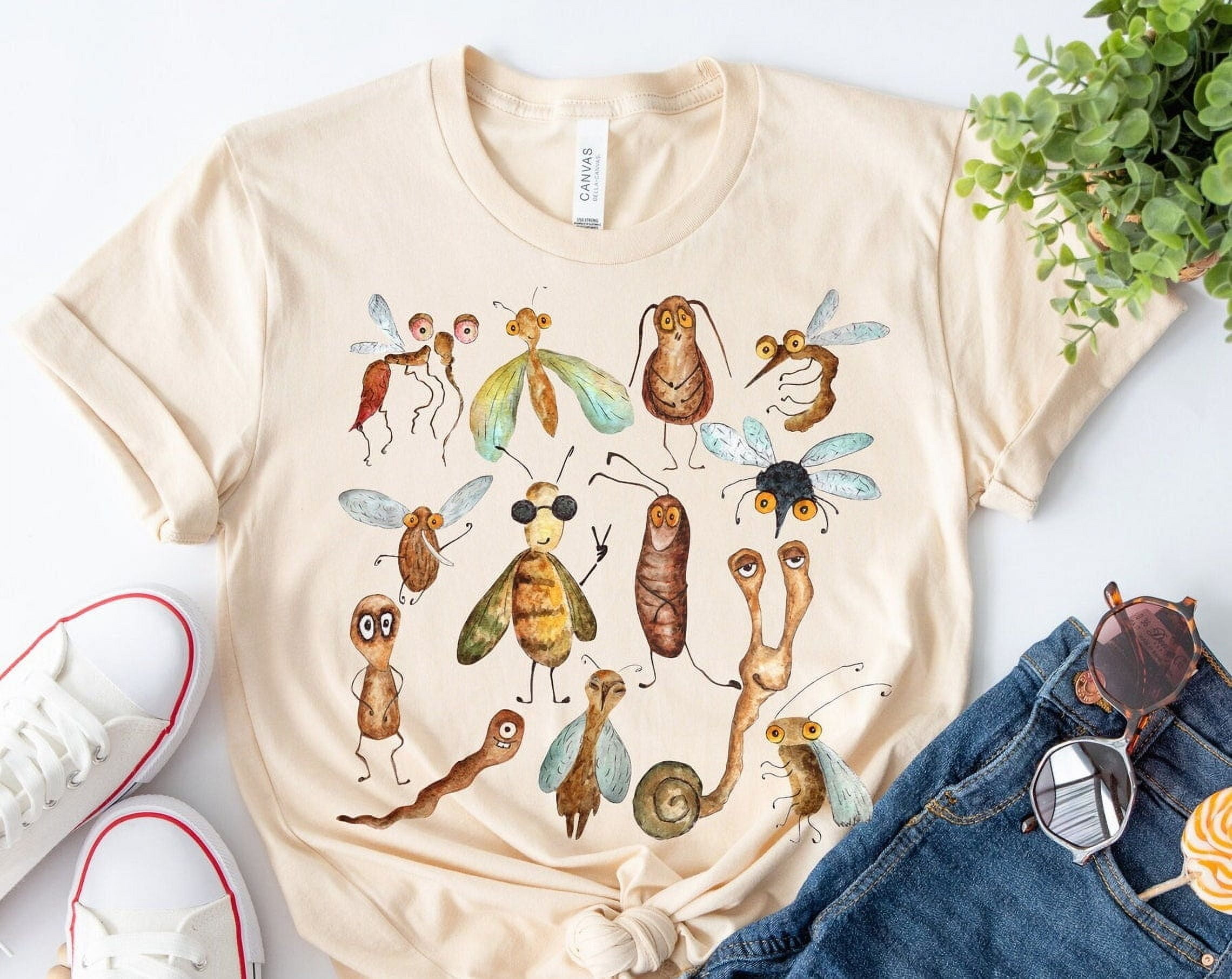 Gildan Bug Enthusiast Tee With Detailed Insect Illustration, Entomology ...