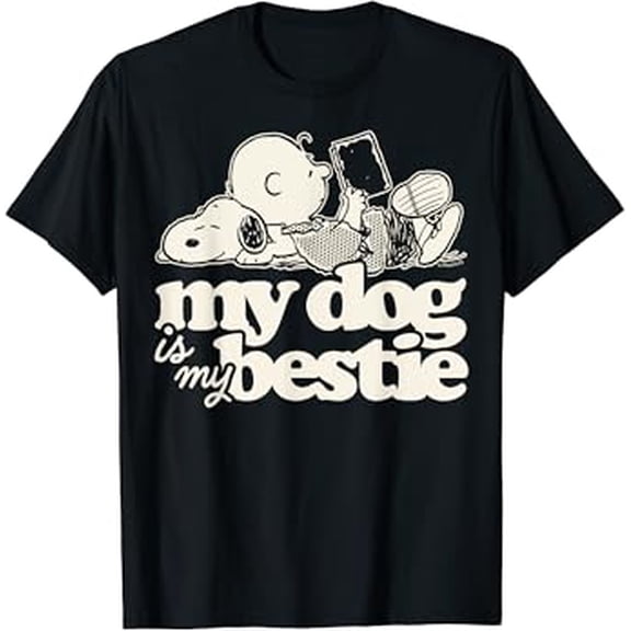 Gildan Cartoon - Pe@Nut And Charlie My Dog Is My Bestie Hot Trending T-Shirt Unisex S To 5Xl
