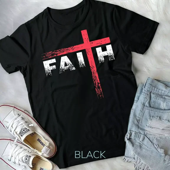 Gildan Christian Faith Cross T-Shirt - Christian Faith Cross Unisex & Youth T-shirt