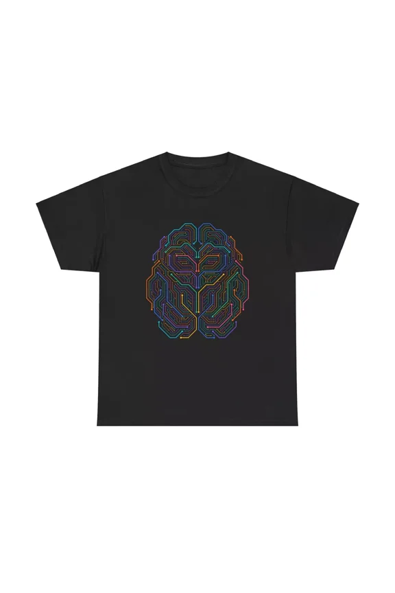 Circuit Board Brain Graphic T-Shirt