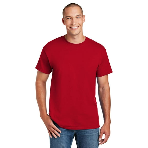 Gildan Classic Fit Men DryBlend T-Shirt, Short Sleeve Crewneck Tee, Red, 4XL