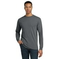 thumbnail image 1 of Gildan Classic Fit Men Long Sleeve T-Shirt, DryBlend Crewneck Tee, Dark Heather, L, 1 of 6