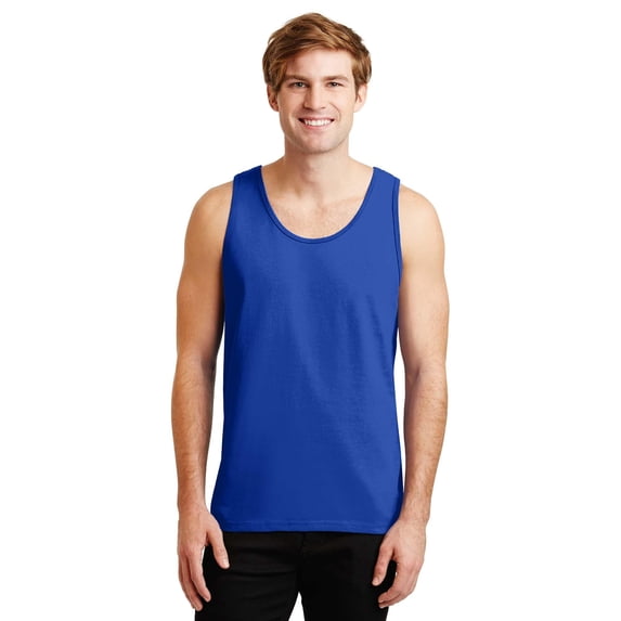 Gildan Classic Fit Tank Top for Men, Bound Neck Ultra Cotton Sleeveless Comfortable Tank, Royal, 3XL