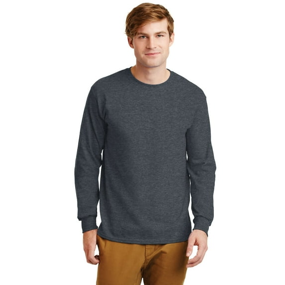 Gildan Cotton 6 oz. Long-Sleeve T-Shirt (G240) Dark Heather, 4XL