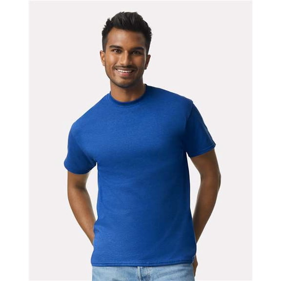 Gildan Cotton Tee Shirt for Mens Slimmer Body Lightweight Casual Crew Neck T-Shirt for Men - Antique Royal - 2XL