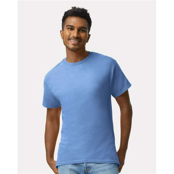 Gildan Cotton Tee Shirt for Mens Slimmer Body Lightweight Casual Crew Neck T-Shirt for Men - Carolina Blue - 4XL