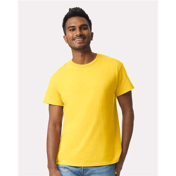 Gildan Cotton Tee Shirt for Mens Slimmer Body Lightweight Casual Crew Neck T-Shirt for Men - Daisy - 5XL