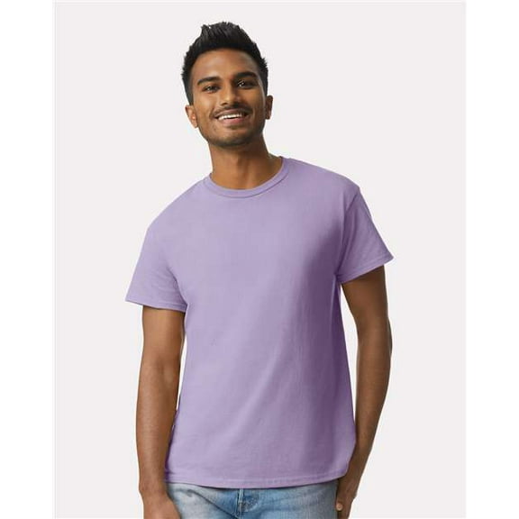 Gildan Cotton Tee Shirt for Mens Slimmer Body Lightweight Casual Crew Neck T-Shirt for Men - Orchid - 2XL