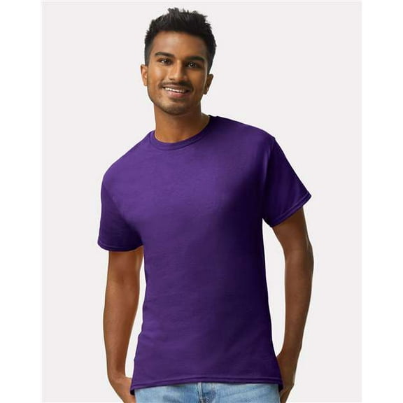 Gildan Cotton Tee Shirt for Mens Slimmer Body Lightweight Casual Crew Neck T-Shirt for Men - Purple - XL