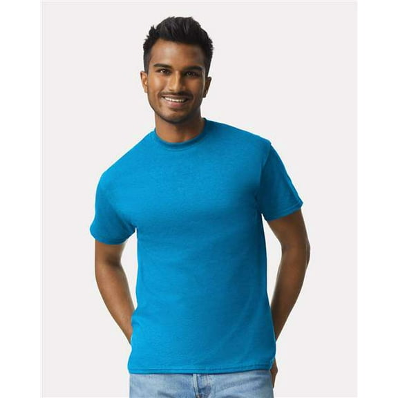Gildan Cotton Tee Shirt for Mens Slimmer Body Lightweight Casual Crew Neck T-Shirt for Men - Sapphire - S