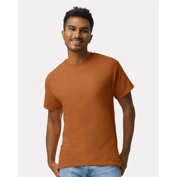 Gildan Cotton Tee Shirt for Mens Slimmer Body Lightweight Casual Crew Neck T-Shirt for Men - Texas Orange - 2XL