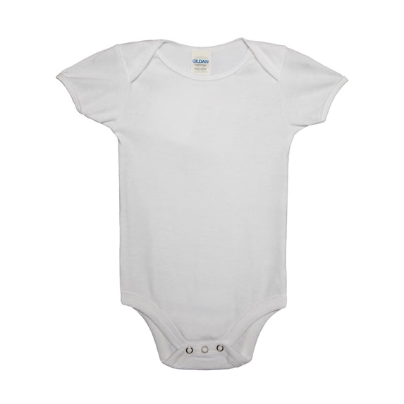 Gildan Cotton White Infant Bodysuit Ages 0-6 Months, Unisex, 1 Each