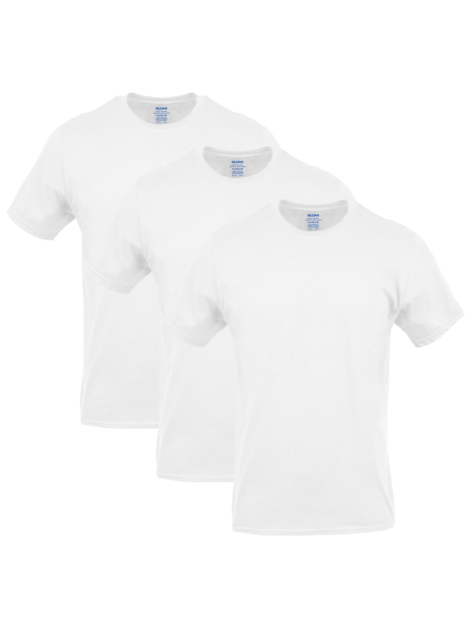 Crew Neck Short Sleeve Casual Basic T-Shirts (Men's), 3 Count