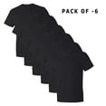 thumbnail image 1 of Gildan - Crewneck Softstyle Lightweight T Shirt for Men | Short Sleeve Black Color Tee Made with 4.5 Oz 100% Ring-Spun Cotton, 3XL Size, Pack of 6, 1 of 6