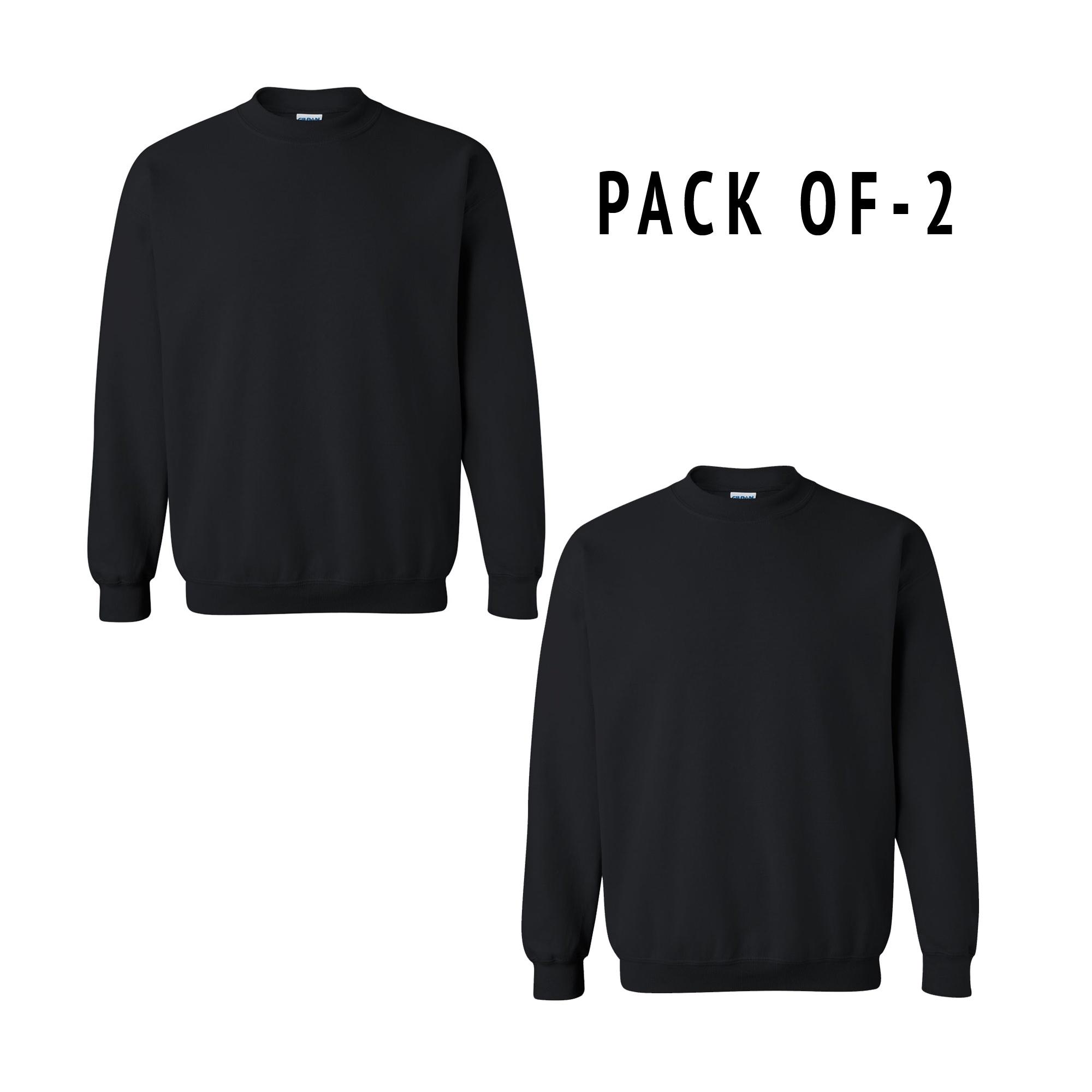 Gildan Men's Fleece Crewneck Sweatshirt 2-Pack - 50% Cotton 50% Polyester, Pullover - View #7