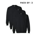 thumbnail image 1 of Gildan Crewneck Sweatshirt | Men, Women XL Size Casual Long Sleeve Fleece Feel Black Sweatshirt - Pack of 3, 50/50 Cotton/Polyester, 1 of 5