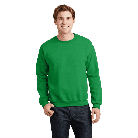 Gildan Crewneck Sweatshirt | Men, Women XS Size Casual Long Sleeve Irish Green Sweatshirt - 8 oz, 50/50 Cotton/Polyester