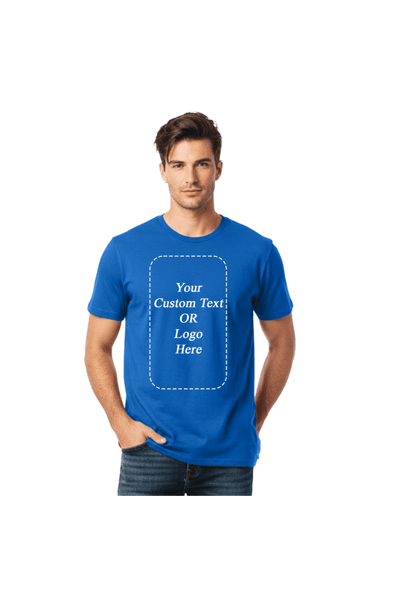 Custom T-Shirt, Personalized Logo, Text or Picture Tee for Business, Events or Gifts, Royal Tee, XL