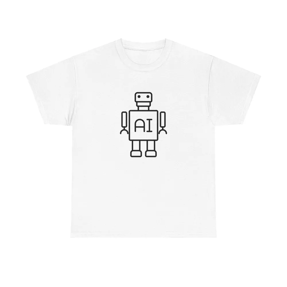 Gildan Cute Basic AI Robot Drawing T Shirt Walmart Gildan cute basic ai robot drawing t shirt walmart