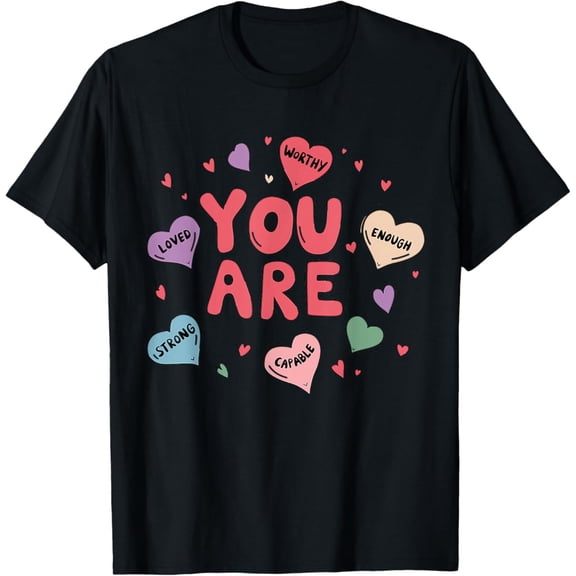 Gildan Cute Teacher Valentines Day Teach Heart Candy Tees T-Shirt Gift For Men Women Unisex Tee