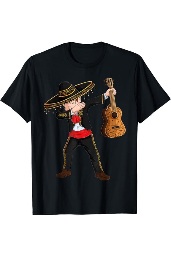 Dab Mexican Mariachi Costume charro Sombrero Cinco De Mayo T-Shirt Gift for Men Women Unisex Tee