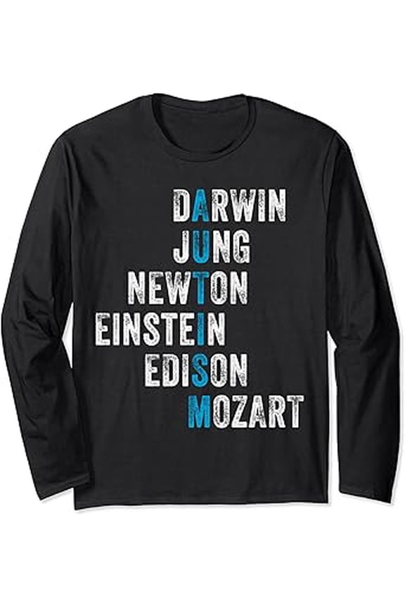Darwin Jung Newton Einstein Edison Mozart Autism Awareness T-Shirt