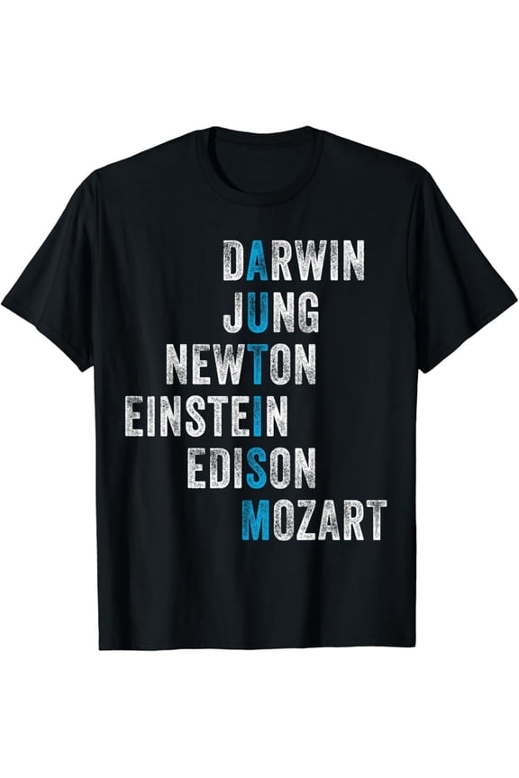 Darwin Jung Newton Einstein Edison Mozart Autism Awareness T-Shirt