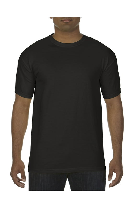 Gildan/Delta Crewneck Pocket T-shirt for mens 6 in Pack Color Black Large