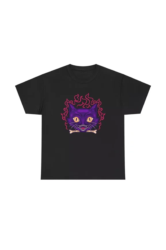 Devil Cat Graphic T-Shirt