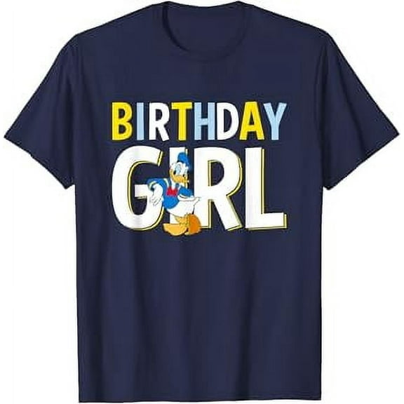Gildan Disney Mickey And Friends Birthday Girl Vintage Birthday Gifts Donald Duck Hot Trending T-Shirt Unisex S To 5Xl